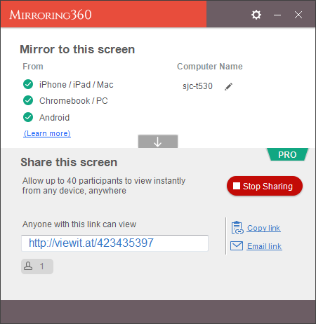 Screen Sharing Features