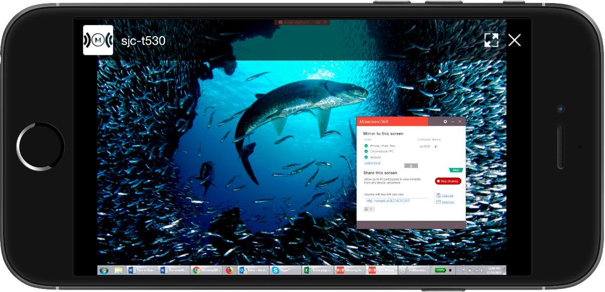Screen Sharing to iPhone