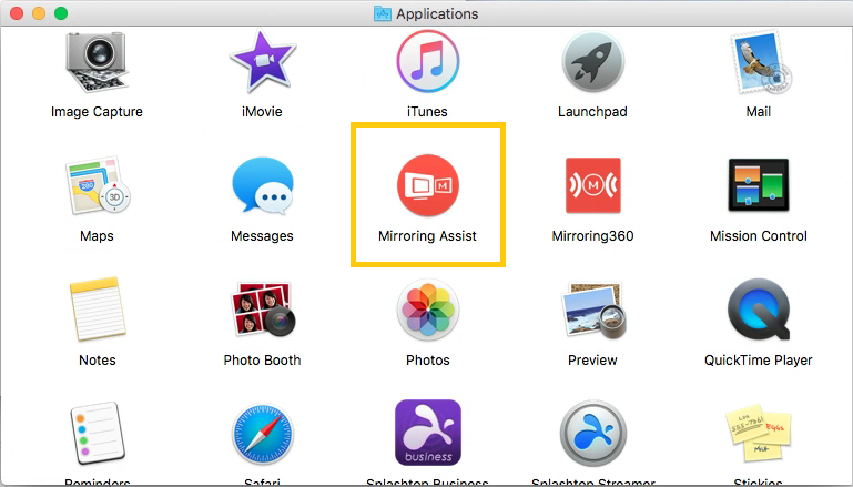 Run Mirroring Assist for Mac