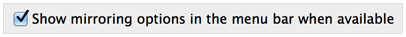 Mirroring Options