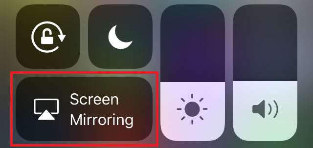 iOS Control Center